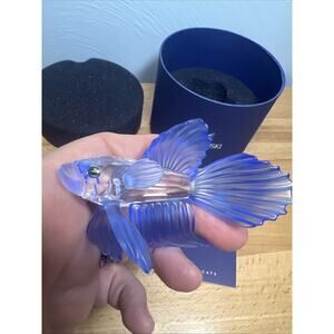 Swarovski Siamese Fighting Fish Blue Crystal Figurine 236718 MINT original box